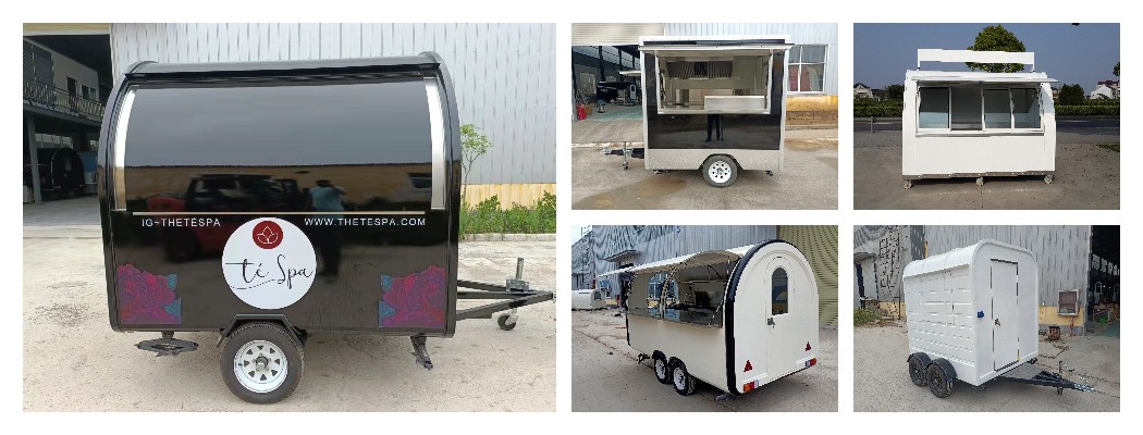 black white food concession trailers for sale